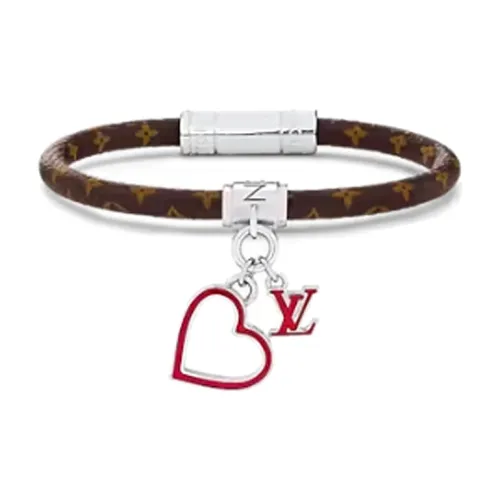 LOUIS VUITTON Холст Эмаль Кожа Аксессуары для браслетов Мужской Темно-коричневый
