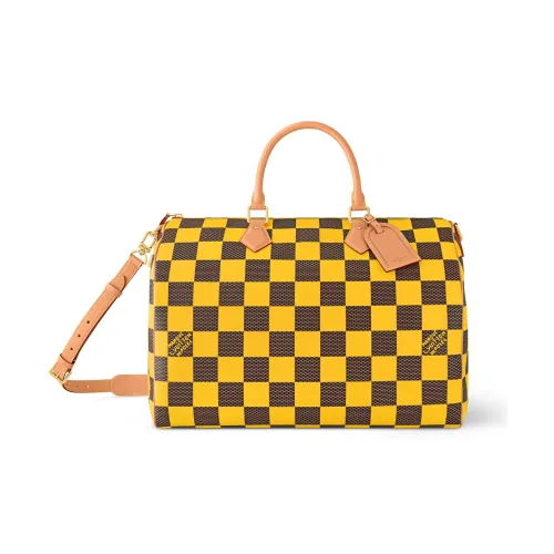 LOUIS VUITTON Speedy Кожа Подушка Сумка Сумка через плечо Сумка Женская Желтая