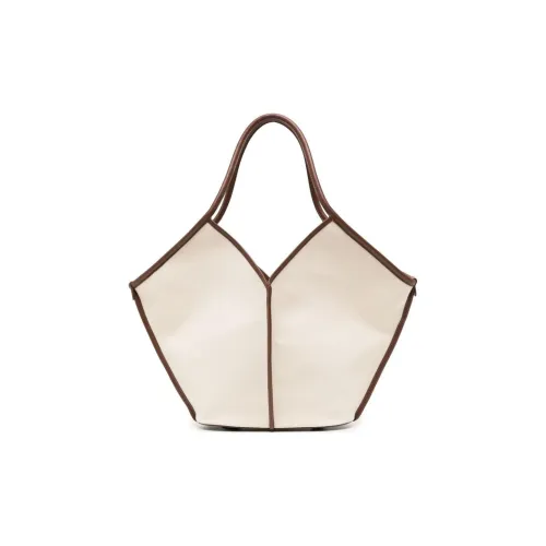 Hereu Холст Сумка-тоут Сумка для покупок Сумка через плечо Сумка Женская Светлый Бежевый и Карамельный Коричневый