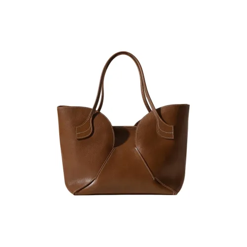 Hereu Телячья кожа Тоут Сумка Сумка для покупок Сумка на плечо Сумка Женская Bark Коричневый