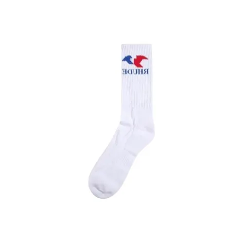 RHUDE Белые Мужские Носки MID до икры