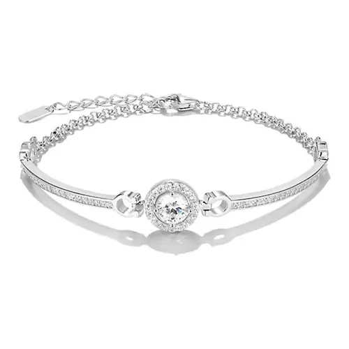 FR Регулируемый дизайн серебристо-белый сплав браслеты женские