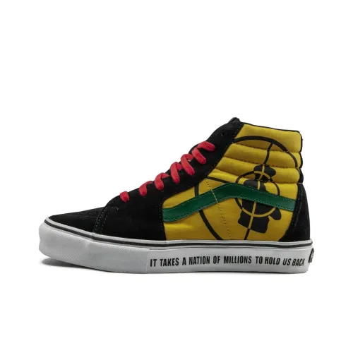 Vans SK8 Public Enemy High Топ Скейтборд Кроссовки Unisex Желтый Черный
