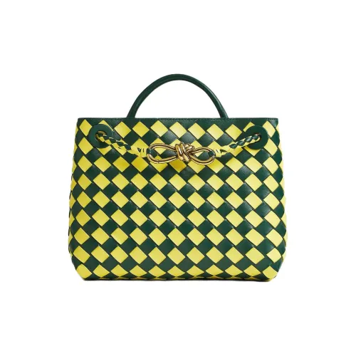 Bottega Veneta Andiamo series Коровья кожа Сумка через плечо Сумка Маленькая Женская Emeralds Jelly Желтый