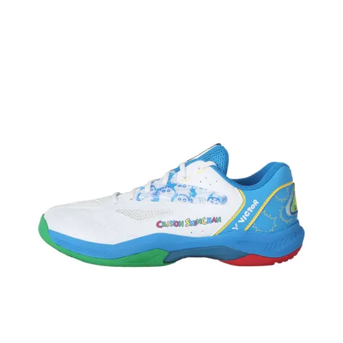 SHINCHAN x VICTOR Низкие кроссовки для бадминтона Унисекс Белый Синий