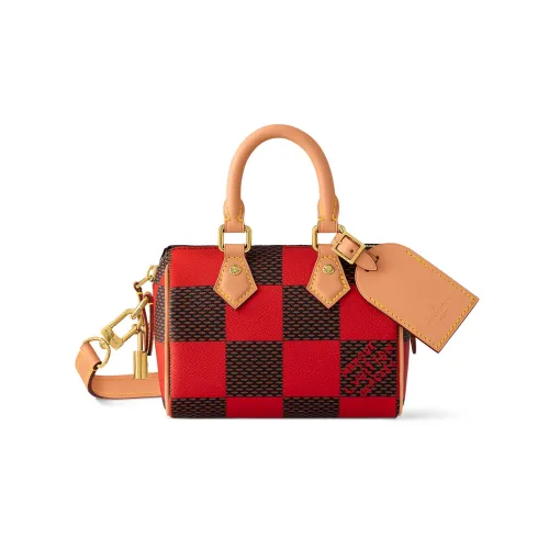 LOUIS VUITTON Speedy Кожа Подушка Сумка Сумка Сумка через плечо Сумка через плечо Экстра мини Мужская Красная