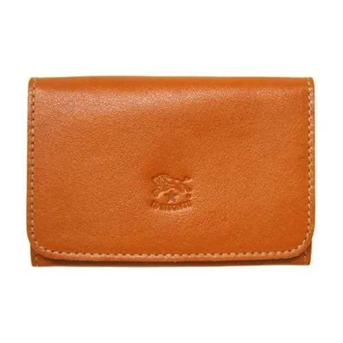 Il Bisonte Коровья кожа Держатель для карт кошелек Мужской Коричневый