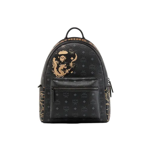 MCM Leather Backpack Unisex Black MCM Кожа Рюкзак Унисекс Черный