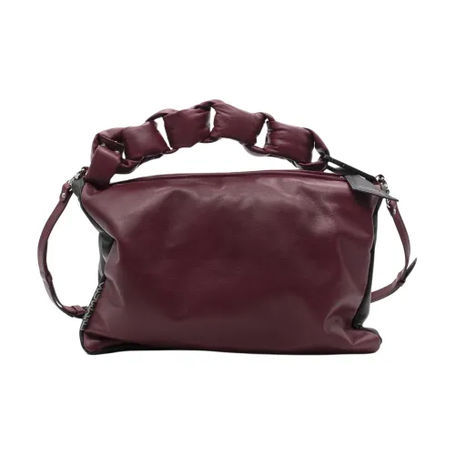 Vic Matie Napa Голень Кожа Карманная Сумка Портативная Сумка через плечо Сумка на плечо Женская Темно-красный Черный