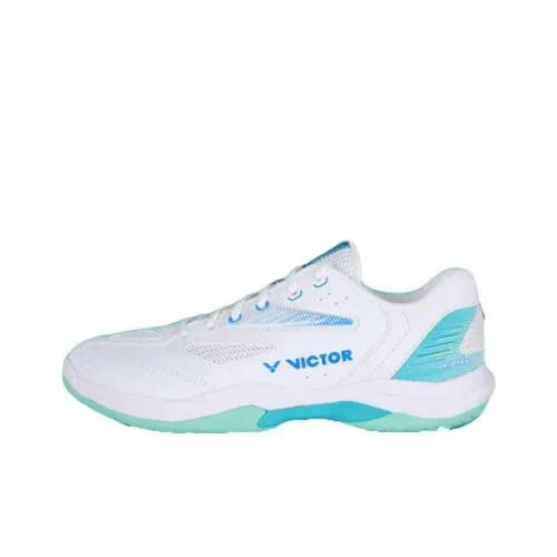 Виктор Амортизация И Дышащая Обувь для Бадминтона Унисекс Белый Синий