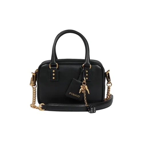 PINKO Puff Коровья кожа Сумка через плечо Сумка Маленькая Женская Черная