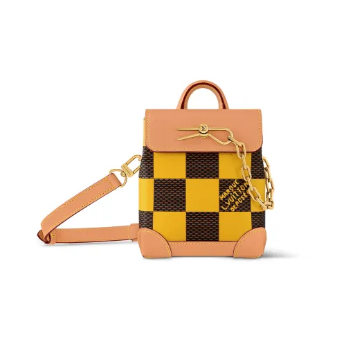 LOUIS VUITTON Корова Кожа Маленькая Коробка Сумка через плечо Экстра Маленькая Мужская