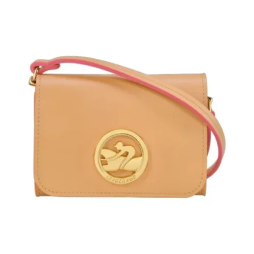 LONGCHAMP Коробка TROT Кожа Монетница Женская Светло-Золотая