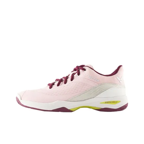Victor Износостойкая Дышащая Низкая Обувь для Бадминтона Женская Серый Розовый