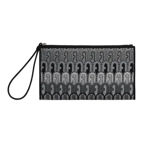 Furla Opportunity Ткань с кожаными вставками Клатч Женский Черный и Серый