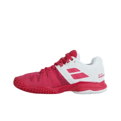 Babolat Shock Absorbers Slip-Resistant Low Top Tennis Shoes Women's Red White Баболат Шок Абсорбер Низкие Кроссовки для Тениса Женские Красные Белые