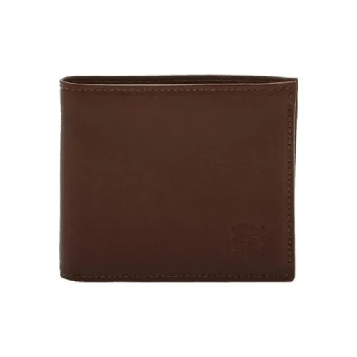 Il Bisonte Кожа Держатель для карт кошелек Мужской Кофе