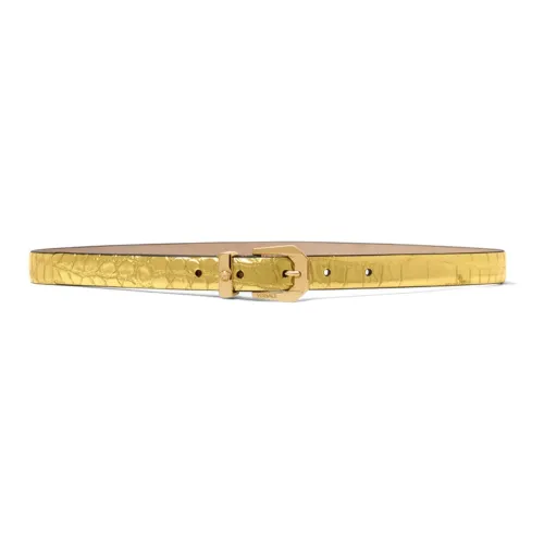 VERSACE Medusa Logo Pin Clasp Leather Belts Women's Gold Width 2CM ВЕРСАЧЕ Медуза Логотип Застежка на булавке Кожаные ремни Женские Золото Ширина 2CM