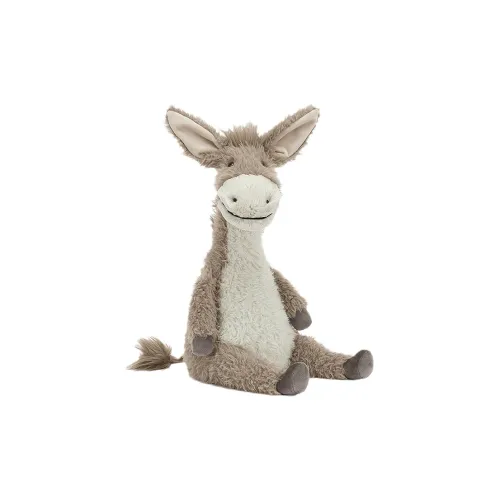 JELLYCAT Farm Animal Collection Dario Осел Кукла Плюшевая Кукла 36 см Высота в Сидячем Позе