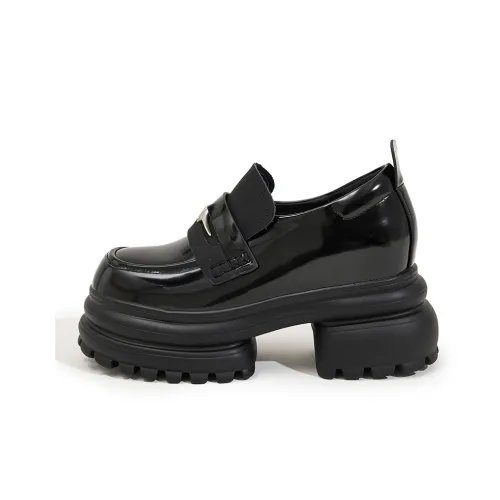 Milan Love Song Лоферы 7 см Женские Черные