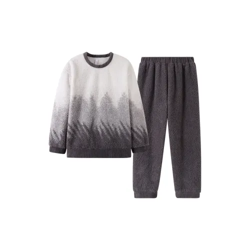 Qin Jing Градиент Серый Мужской Пижамный Комплект