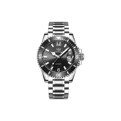 FOCEWALK Navigator Collection Черный Вода GOD Автоматический Механический Механизм Ремешок Часы из Нержавеющей Стали