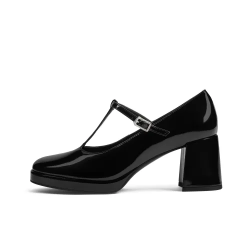 CHARLES KEITH Маленький CK Mary Jane Высокие каблуки Грубый каблук Женские