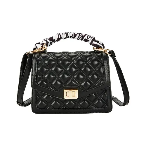 JANE KLAIN Синтетическая кожа Маленькая квадратная сумка Сумка через плечо Сумка обычная Женская Черная Белая