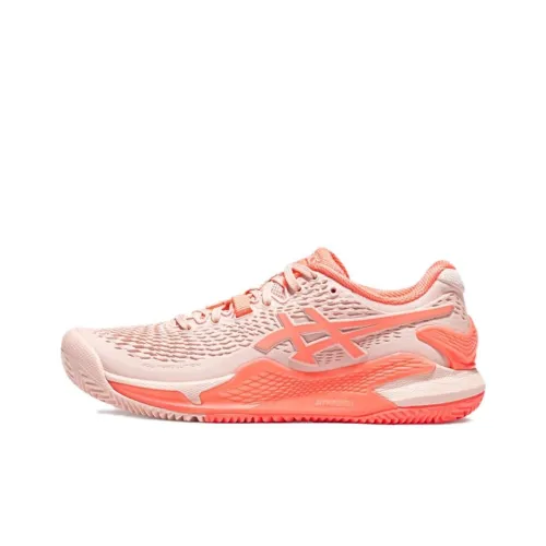Asics Gel Resolution 9 Clay Low Top Теннисные Кроссовки Женские Розовые