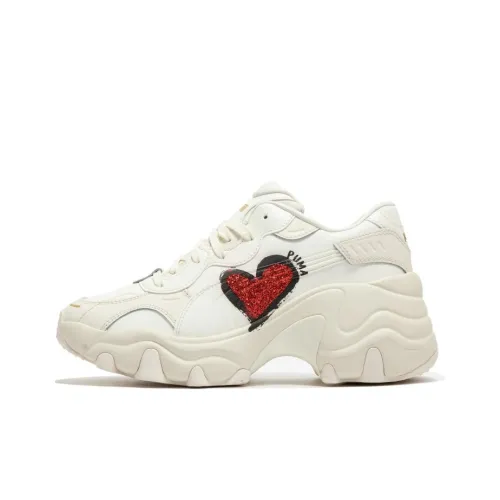 PUMA Pulsar Wedge массивные кроссовки низкие, топ, бежевый, красный, женские