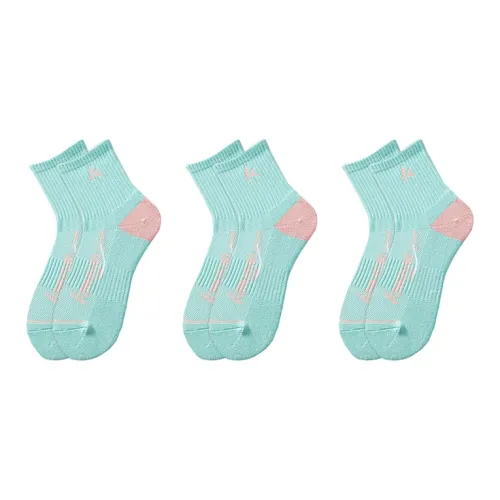 Кавасаки Blue and White Porcelain Series Фарфор Высокие носки Женские 3 упаковки Ивовый зеленый