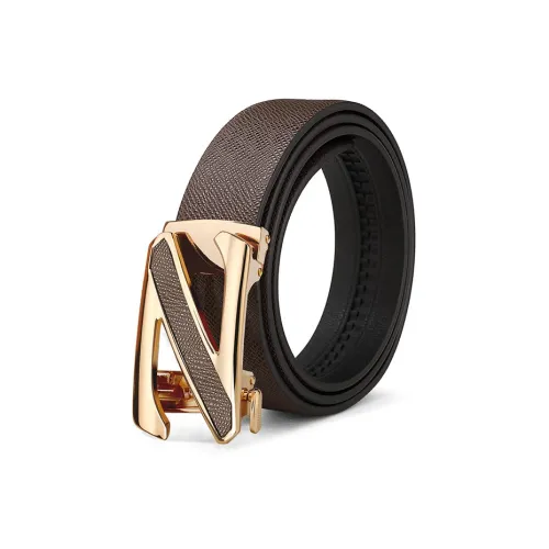 PISHUSHU Бизнес Повседневный стиль Джинсы Коровья кожа Ремни Мужской Ширина 3,5 см