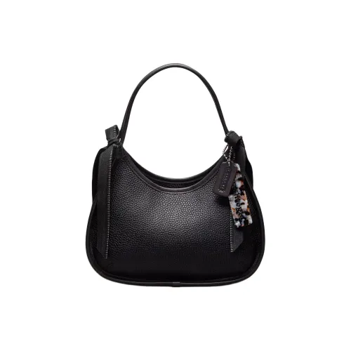 Coachtopia текстура "галька" кожа сумка маленькая женский черный