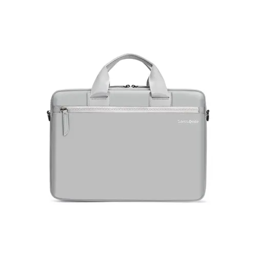 SAMSONITE Полиэстер ПУ (полиуретан) Доска для ноутбука Сумка для ноутбука Сумка через плечо Сумка Обычная Унисекс Серебристо-серый
