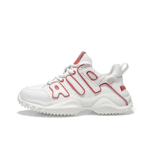 KOLUMB Амортизация Износостойкий Низкий Топ Уличная Обувь Мужская Белый Красный