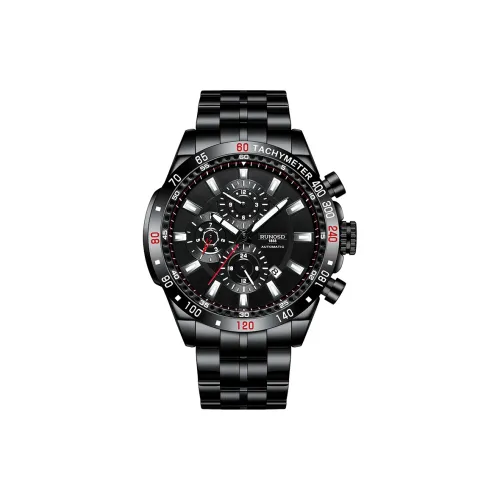 RUNOSD Автоматический механический механизм Мужские часы 45мм*45мм*15мм Черный