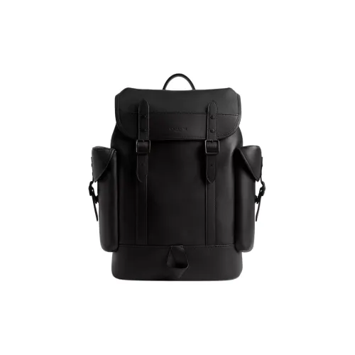 COACH Hitch Рюкзак из дубленой кожи большой женский черный