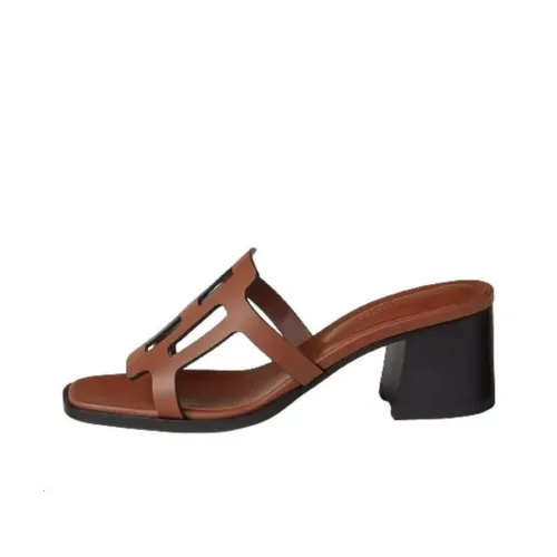 HERMES Слипоны Женские Коричневый