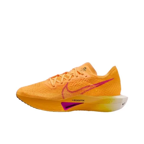 Nike ZoomX Vaporfly Next% 3 Амортизация Износостойкий Низкий Топ Беговые кроссовки Женские Желтые
