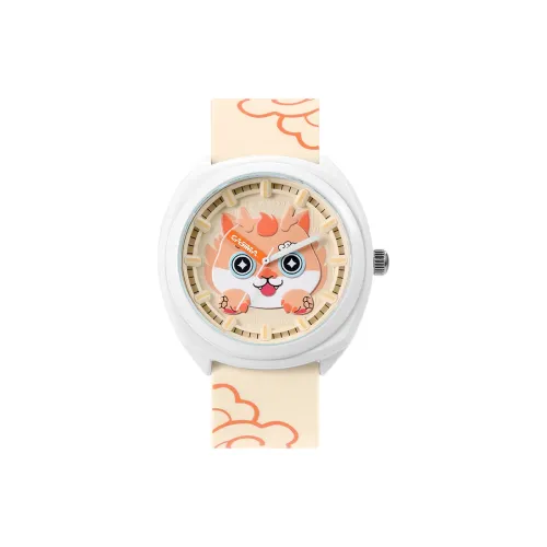 CASIMA Кварцевый механизм силиконовый ремешок унисекс желтый циферблат