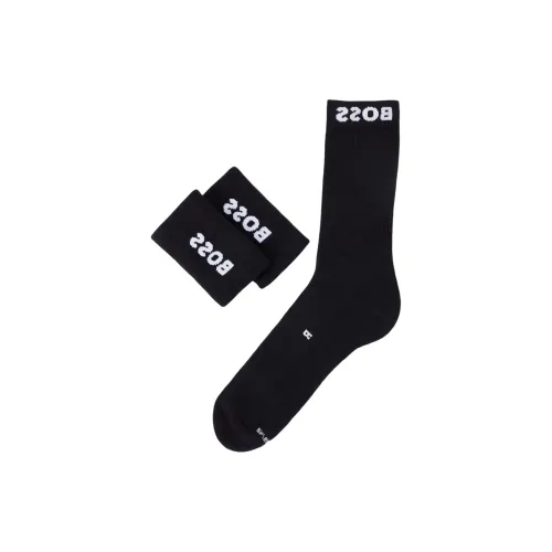 Hugo Boss Логотип Обрезанные Стандартные Носки Длина и Наручные повязки Подарочный набор Наборы носков Мужской 1 упаковка Черный