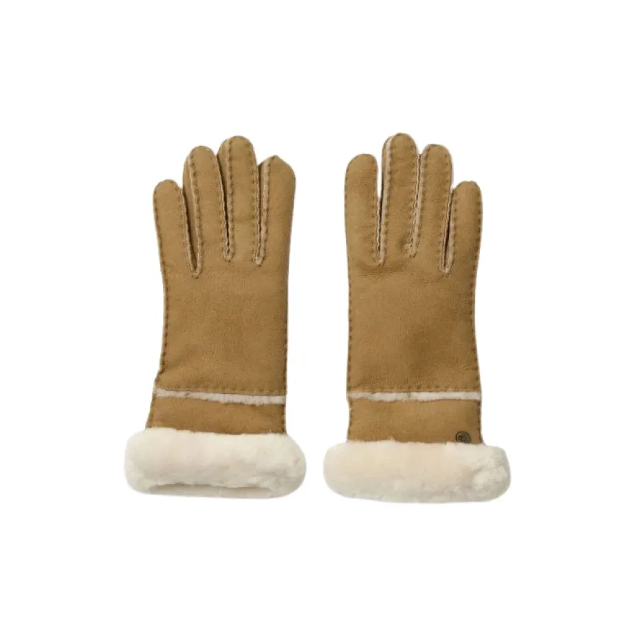 Ugg Овчина Вязаные Перчатки Unisex Camel