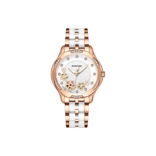 RUNOSD Автоматический Механический Movement Женские Часы 34мм*34мм*11мм Белый