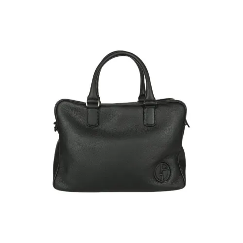 GIORGIO ARMANI Натуральная кожа Сумка Мужская Черная