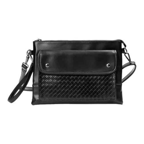 ALNI BITTON Дизайн Driven Эксклюзивная Путешественническая Сумка через плечо Мужская Тканевая Вязаная Черная