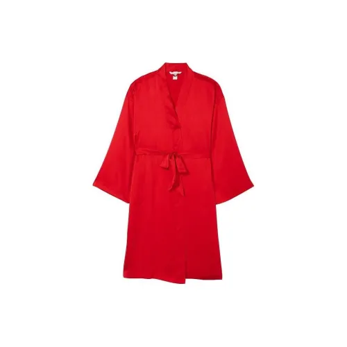 Victoria's Secret Сатин Midi Халат Сон Халат Женские Красный