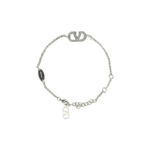 Valentino Латунь Rhinestone Bracelets Женское Серебро