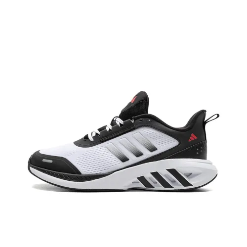 Adidas Амортизация Устойчивость к истиранию Дышащие Низкие Кроссовки для бега Унисекс Черный Серебристый Белый