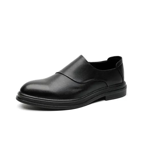 Повседневная Формальная Одежда Совместимая Кожаные Туфли Стиль Мужской Классический Черный