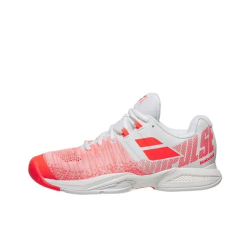 Babolat Shock Absorbers Slip-Resistant Low Top Tennis Shoes Women's Pink White Баболат Шок Абсорбер Низкие Кроссовки для Тениса Женские Розовые Белые